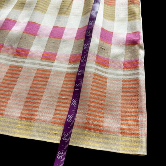 VTG Dawn Joy Dress Womens 9/10 Pastel Sleeveless Striped Plaid Mini Made USA - Picture 11 of 14